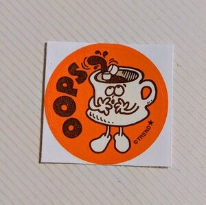 2/$20 Hot Cocoa "Oops" Scratch & Sniff Retro Reward Sticker